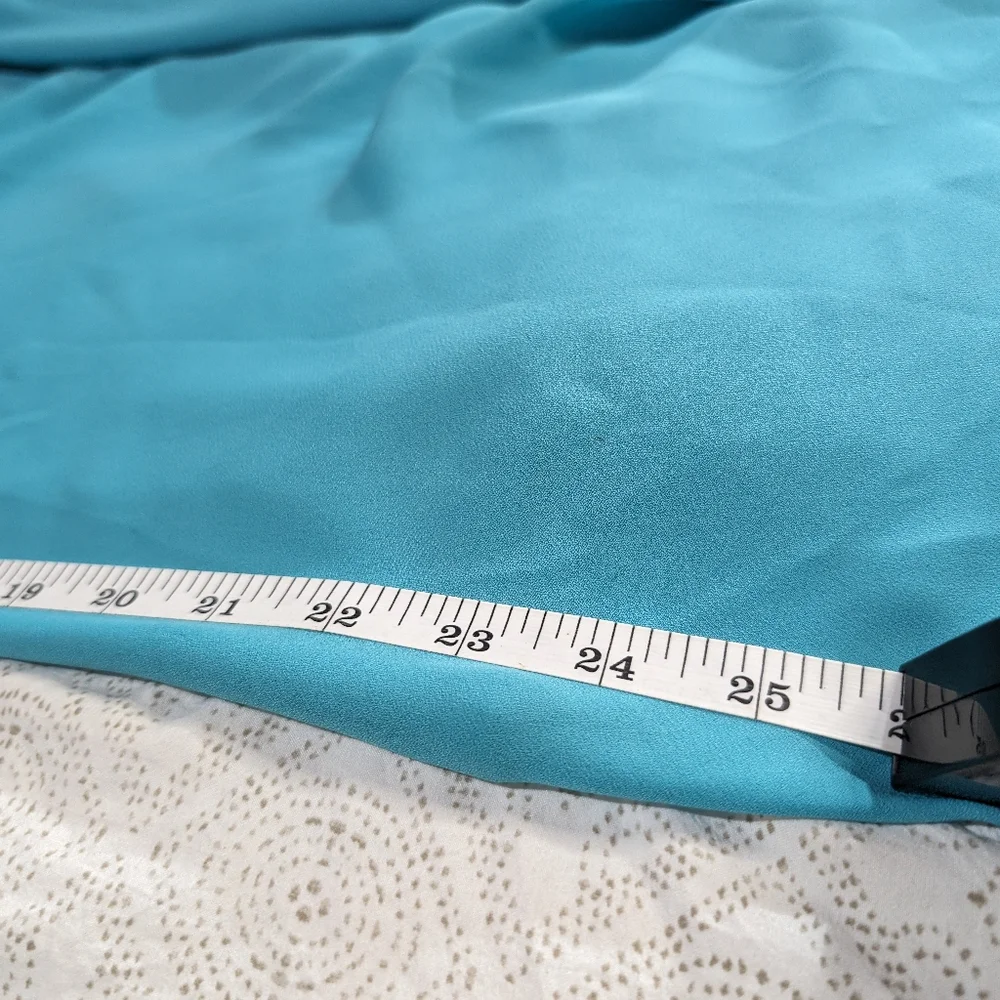 Three Eighty Two M Piper aqua racerback‎ chiffon mini asymetrical summer dress - Picture 4 of 5